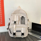 Multifunctional Teenager Laptop Backpack Women Cool Canvas School Bag
