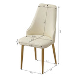 Modern Dining Chairs Set of 2, PU Cushion Accent Side Leisure Chairs