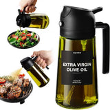 470 ML Oil Sprayer for Cooking, 2-in-1 Olive Oil