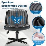 MCQ Ergonomic Armless PU Leather Office Chair