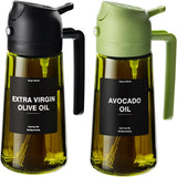 470 ML Oil Sprayer for Cooking, 2-in-1 Olive Oil