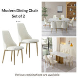 Modern Dining Chairs Set of 2, PU Cushion Accent Side Leisure Chairs