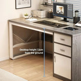 Simple Office Desk With Drawers And Cabinet Computer Desk And Chair Set
