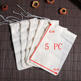 5 PC 100% Cotton Cloth Bag Spice Strainer
