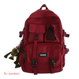 Multifunctional Teenager Laptop Backpack Women Cool Canvas School Bag