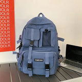 Multifunctional Teenager Laptop Backpack Women Cool Canvas School Bag