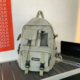 Multifunctional Teenager Laptop Backpack Women Cool Canvas School Bag
