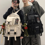 Multifunctional Teenager Laptop Backpack Women Cool Canvas School Bag