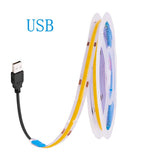 DC 5V LED COB Strip Light USB High Density Linear Lighting