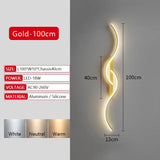 Long Strip LED Wall Lamp Modern Remote Control Dimming