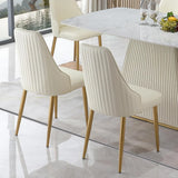 Modern Dining Chairs Set of 2, PU Cushion Accent Side Leisure Chairs