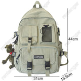Multifunctional Teenager Laptop Backpack Women Cool Canvas School Bag