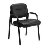 JHK Pu Leather Office Waiting Room Guest Chair Metal Frame