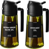 470 ML Oil Sprayer for Cooking, 2-in-1 Olive Oil