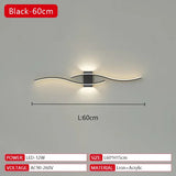 Long Strip LED Wall Lamp Modern Remote Control Dimming