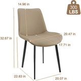 Dining Chairs, ern PU Leather Dining Room