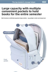 Female Fashion Men High Capacity Waterproof College bag