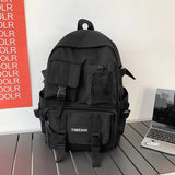Multifunctional Teenager Laptop Backpack Women Cool Canvas School Bag