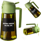 470 ML Oil Sprayer for Cooking, 2-in-1 Olive Oil