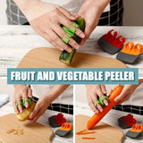 1pc Stainless Steel Handheld Vegetable Peeler with Rubber