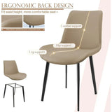 Dining Chairs, ern PU Leather Dining Room